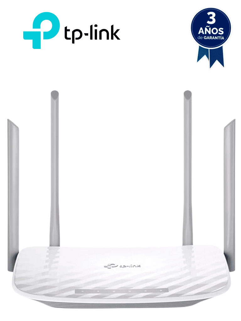 TP-LINK Archer C20<W> - Ruteador WiFi AC de 733Mbps con 1 puerto WAN RJ45 Fast Ethernet, 4 puertos LAN RJ45 Fast Ethernet y 4 antenas fijas. — TP-Link · SKU TPL3660010