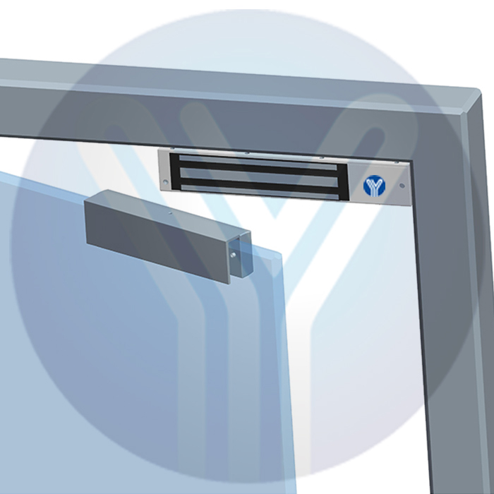 YLI MBK180U - Soporte en U para Puertas de Vidrio Sin Marco / Compatible con Cerradura Magnética YM180NLED