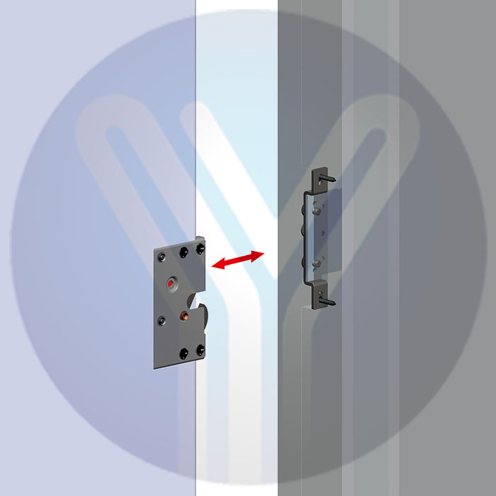 YLI YEH210 - Cerradura electrica de gancho / Para puerta corrediza o ventanas sobre riel