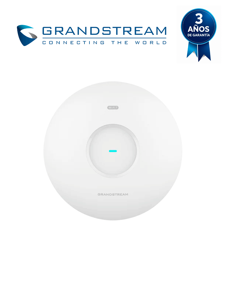 GRANDSTREAM GWN7670 - Punto de Acceso Wi-Fi 7 802.11be doble banda/ Hasta 3.6 Gbps/ MIMO 2x2 con MLO, 4K-QAM y OFDMA/ 2 puertos 2.5G (PoE+)/ 256 usuarios concurrentes/ Ultra baja latencia para alta densidad/ Gestión gratuita GWN.Cloud