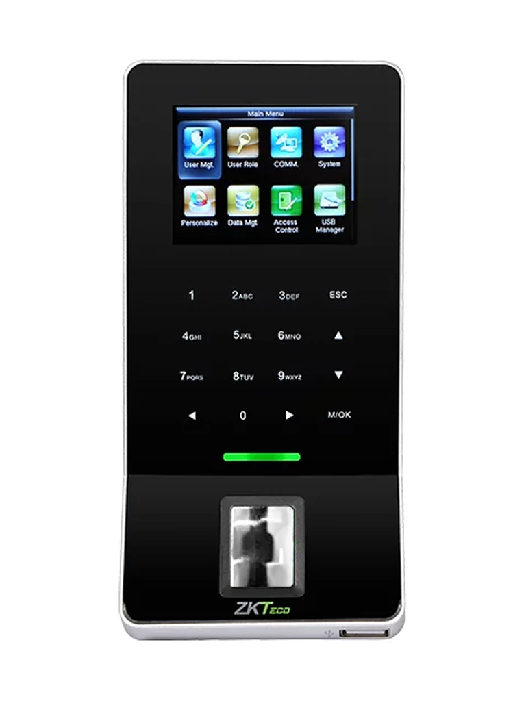 ZKTECO F22ID - Control de Asistencia y Acceso Básico con Huella Digital BioID+ (3000), Tarjeta ID 125 kHz (5000), Registro de 30,000 Eventos, Conexión Ethernet y WiFi