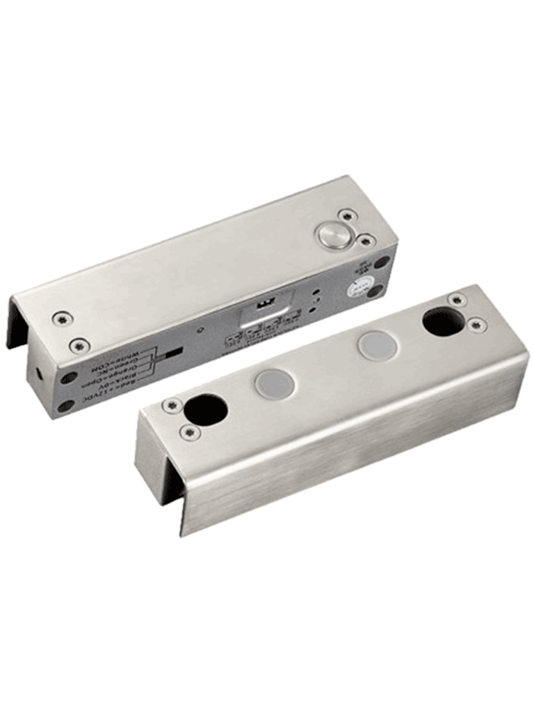 YLI YB500ULED - Cerradura Eléctrica de Perno Soporta 1000 Kg de Fuerza de Sujeción, Indicador LED para Puerta de Vidrio Sin Marco, 12 VDC, con Retardo de Tiempo Ajustable