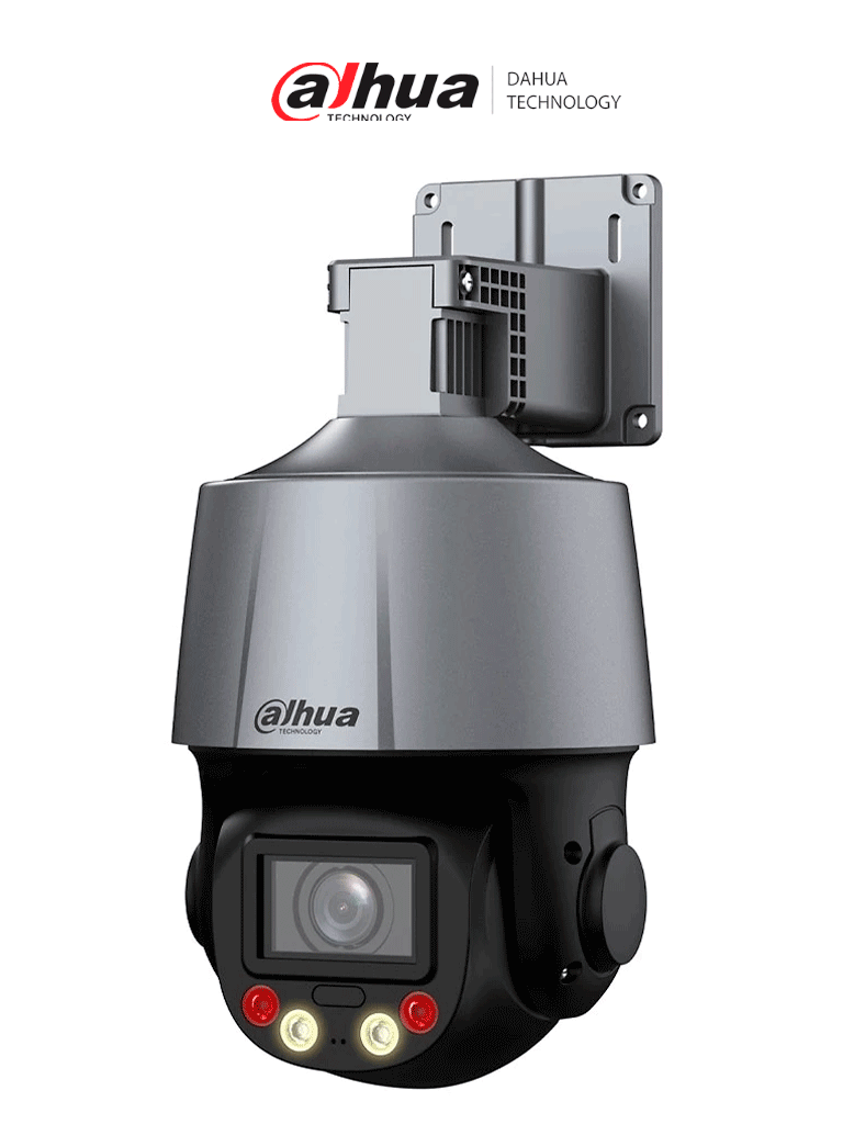 DAHUA DH-SD3C205DB-GNY-A-PV - Cámara IP PTZ de 2 Megapixeles/ 5x de Zoom Óptico/ WizSense/ Iluminador Dual/ IR de 50 Mts/ Micrófono y Altavoz Integrado/ Audio 2 Vías/ Protección Perimetral/ Disuasión Activa/ 1 Led de Luz Blanca/ IP66/ PoE/ — Dahua Technology · SKU DHT0060101