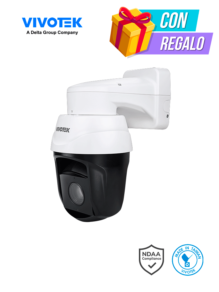 VIVOTEK SD9394-EHL - Cámara IP PTZ Exterior 8 MP, 32x Zoom Óptico, Smart IR 250mts, Protección Nema4X, IP66, IK10, WDR Pro, Smart Tracking, Ciberseguridad Trend Micro, Smart VCA, NDAA, ONVIF, Deep Search · SKU VIV0060003