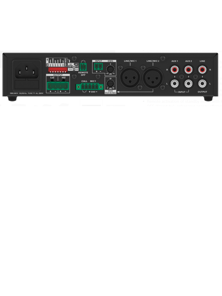BOSCH M_U601MUS - Amplificador Mixer 60W / 1 Canal / DYNACORD