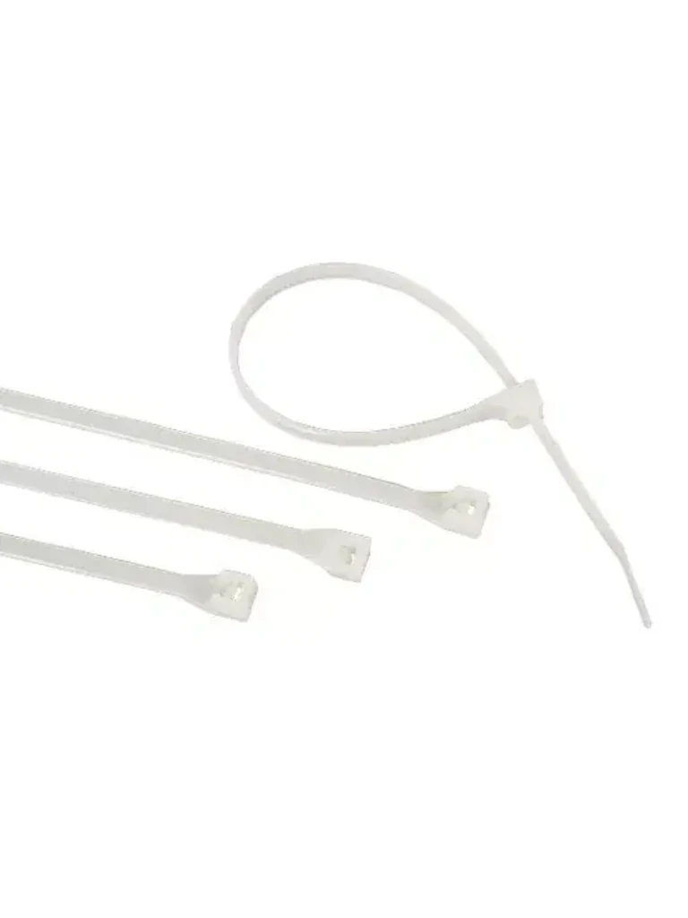 TCE LMG-SZS3X100B - Cincho de Nylon Color Blanco, Bolsa con 100 piezas, Medida 2.5mm Ancho X 100mm Largo, Certificación UL 94V-2