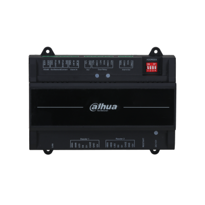 DAHUA DHI-ASC2202B(T) - Panel de Control de Acceso para 2 Puertas 2 Lectoras/ Compatible con Torniquetes Dahua/ TCP/IP/ Comunicación RS-485 y Wiegand/ 100,000 Usuarios y 500,000 Registros/ Soporta Interlock, Anti-passback, Desbloqueo Remoto/