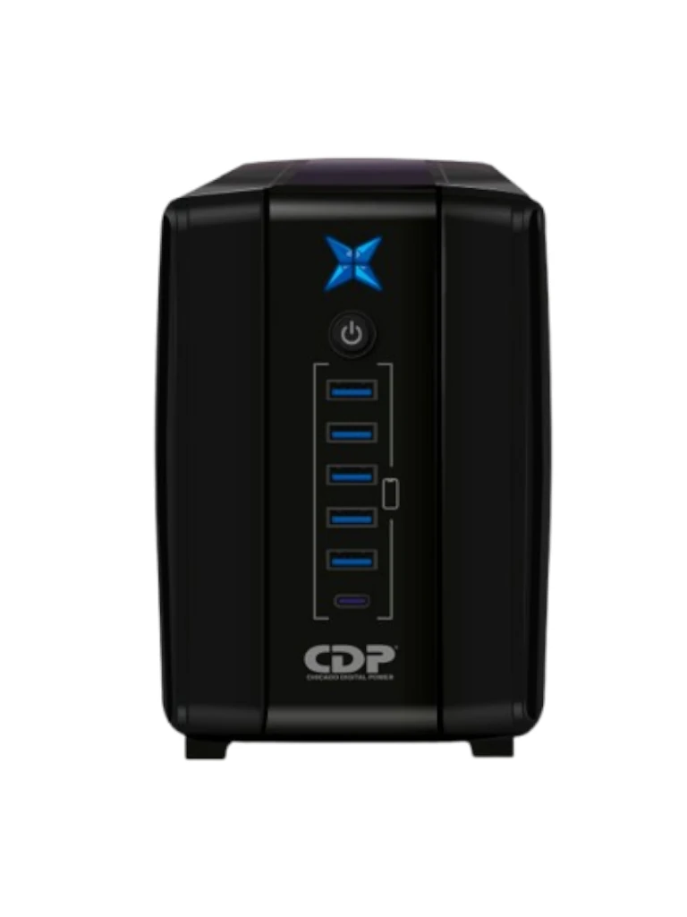 CDP R-UPR508 - UPS Interactivo de 500 VA y 250W, con 8 terminales de salida (4 con respaldo), auto reseteo, incluye batería de 12V 4.5AH, y es libre de mantenimiento.