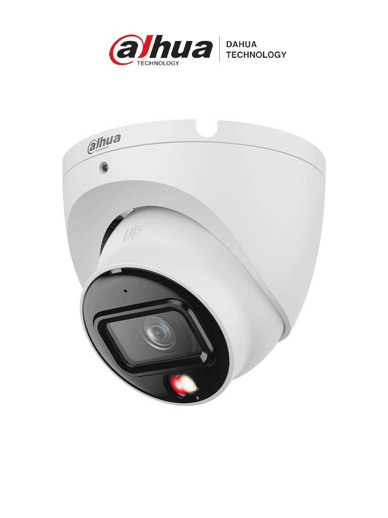 DAHUA DH-IPC-HDW1839TP-A-IL-0280B-S6 - Cámara IP Domo de 8MP con resolución 4K, lente de 2.8 mm y ángulo de visión de 105°. Equipado con iluminador dual, micrófono integrado, IR de 30m, DWDR, H.265, PoE. protección IP67. — Dahua Technology · SKU DHT0040139