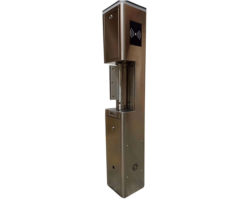 ZKTECO SBT2000S - Puerta de Cortesía Bidireccional de Alto Flujo/ Carril de 90 cm/ 110V/ Acero Inoxidable/ Aleta de Vidrio Templado/ Fácil Integración con Controles de Acceso Facial, Palma, QR, Proximidad y botones/ No cuenta con Lectores y Panel