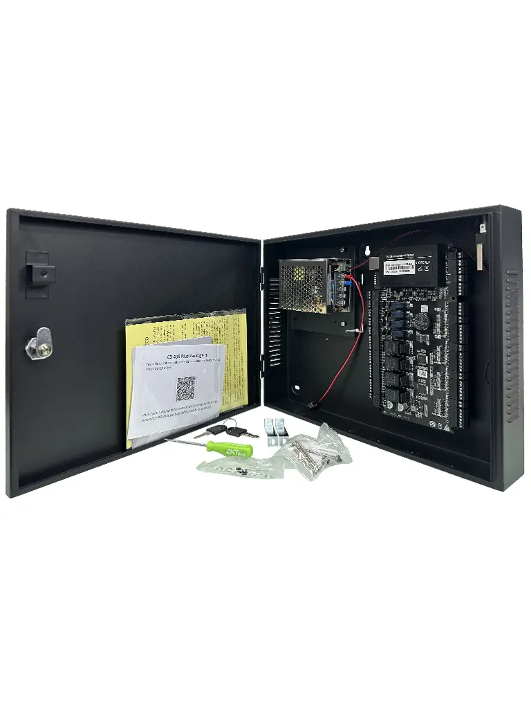 ZKTECO C3400Plus - Panel de control de acceso RFID, 4 puertas, 8 vías, capacidad para 100,000 usuarios y tarjetas, códigos QR dinámicos, Push SDK