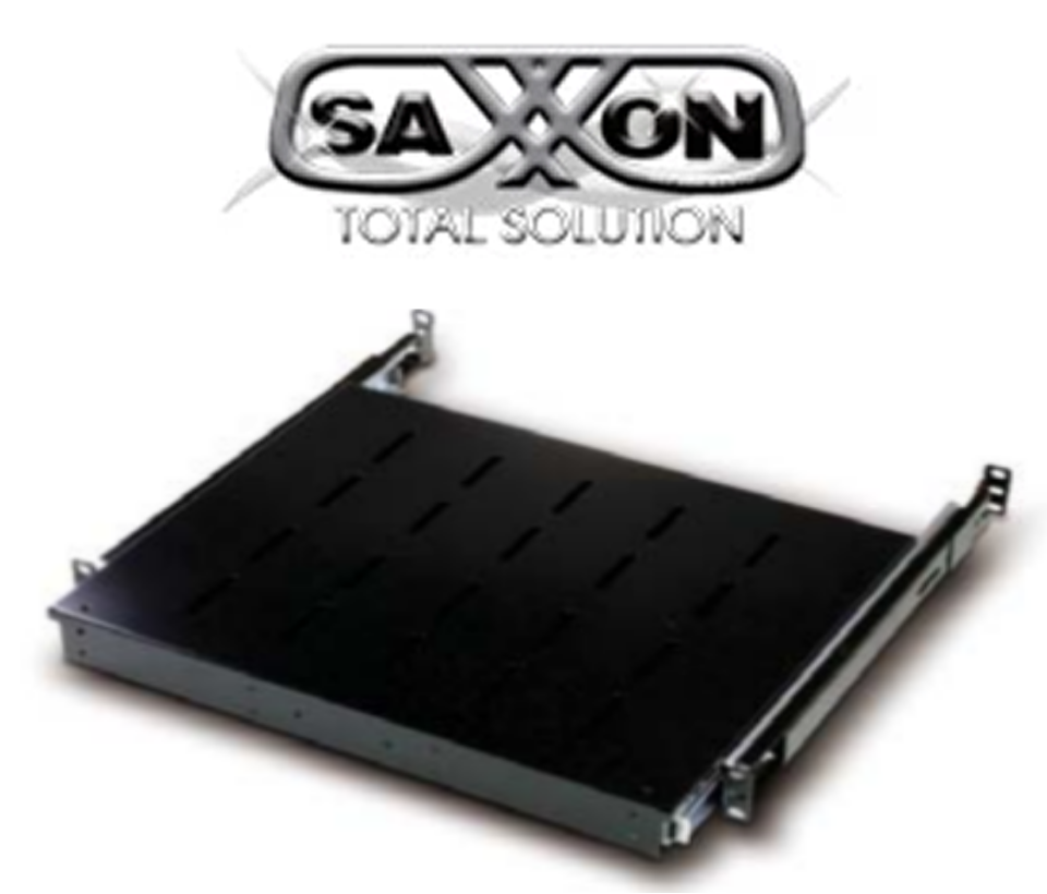 SAXXON 70033501- Charola para gabinete/ Deslizable para teclado/ Color negro/ Medidas 44.0 cm de ancho x 35.0 cm de profundidad 1UR