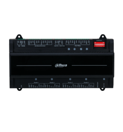 DAHUA ASC2204B-S  - Panel de Control de Acceso para 4 Puertas y 4 Lectoras/  TCP/IP/ Comunicación RS-485 y Wiegand/ 100,000 Usuarios, 3,000 Huellas y 500,000 Registros/ Soporta Interlock, Anti-passback, Desbloqueo Remoto/ Funcion WatchDog/