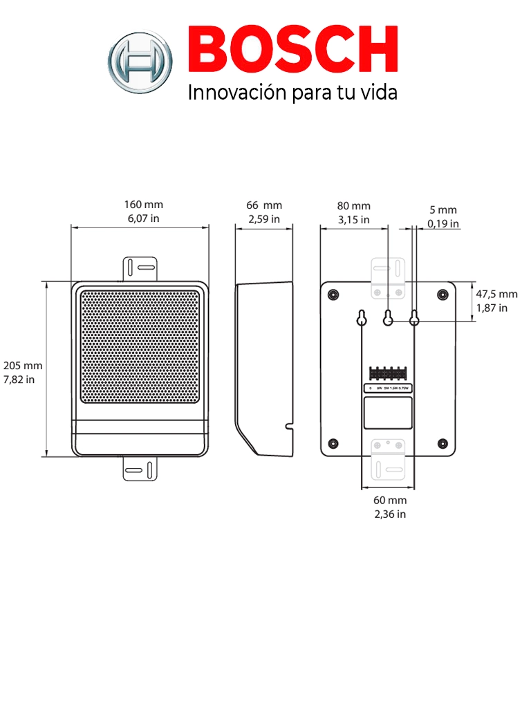 BOSCH M_LB10UC06FL- Altavoz / Caja acústica 6W / Plana / Blanca
