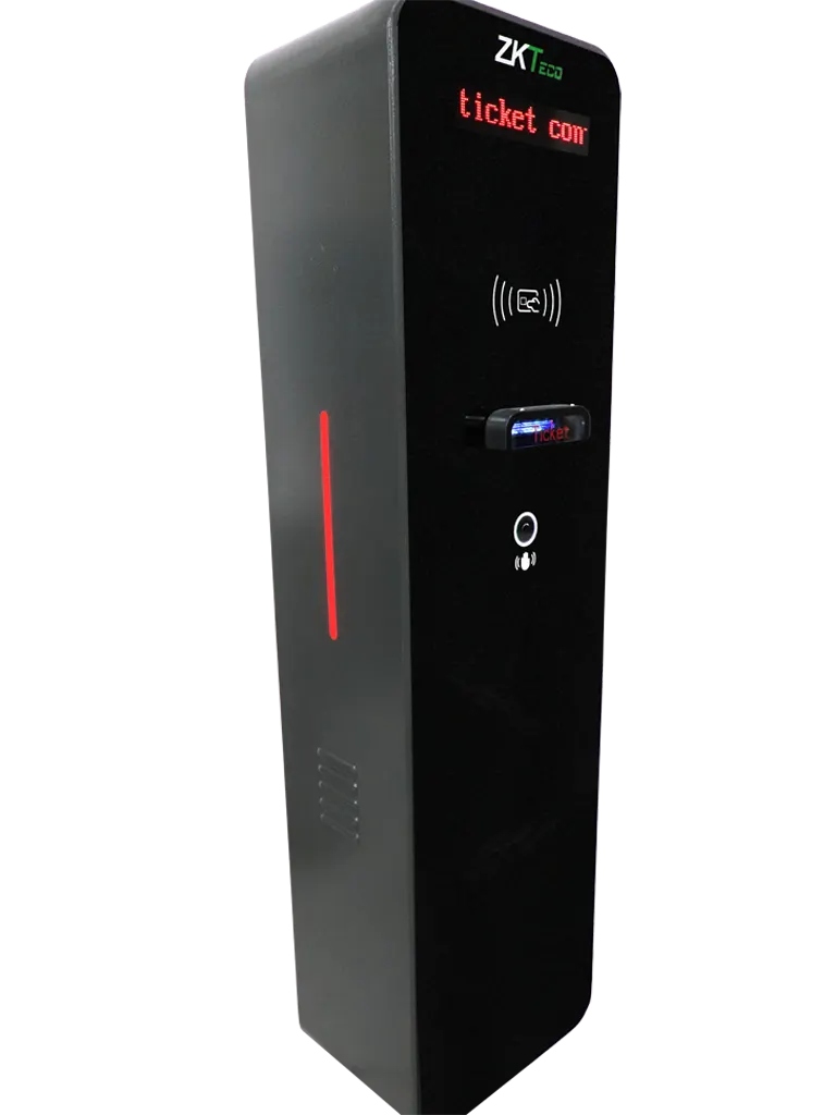 ZKTECO TBM01 / TBM02 - Kit de Dispensador y Lector de Tickets QR / Sin Contacto / Compatible con Sensor de Masa VR10, UHF / Pantalla LED / Funciones de Voz / Requiere Software para cobro ZK Bio CV Security modulo de estacionamiento