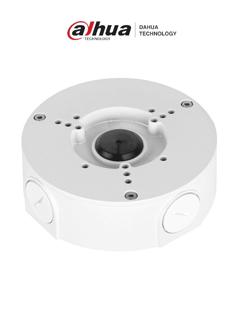 DAHUA PFA130E-Caja de conexiones Dahua, compatible con cámaras de las series HFW, HDW, HDPW, T3A, T2A y T1A. Ideal para una instalación segura y ordenada, asegurando la protección de conexiones en entornos diversos. — Dahua Technology · SKU DAC124018