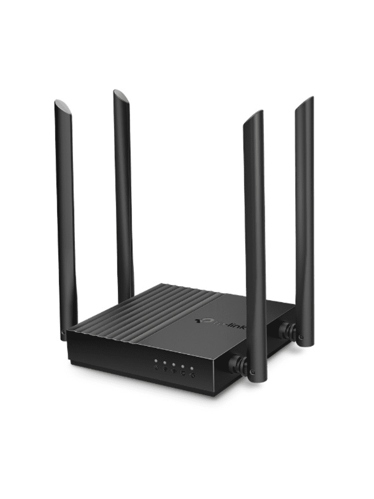 TP-LINK Archer C64 - Ruteador WiFi AC 1267Mbps con 1 puerto WAN y 4 puertos LAN RJ45 Gigabit Ethernet, MU-MIMO, 4 antenas fijas, en modos de enrutador y punto de acceso, con Beamforming