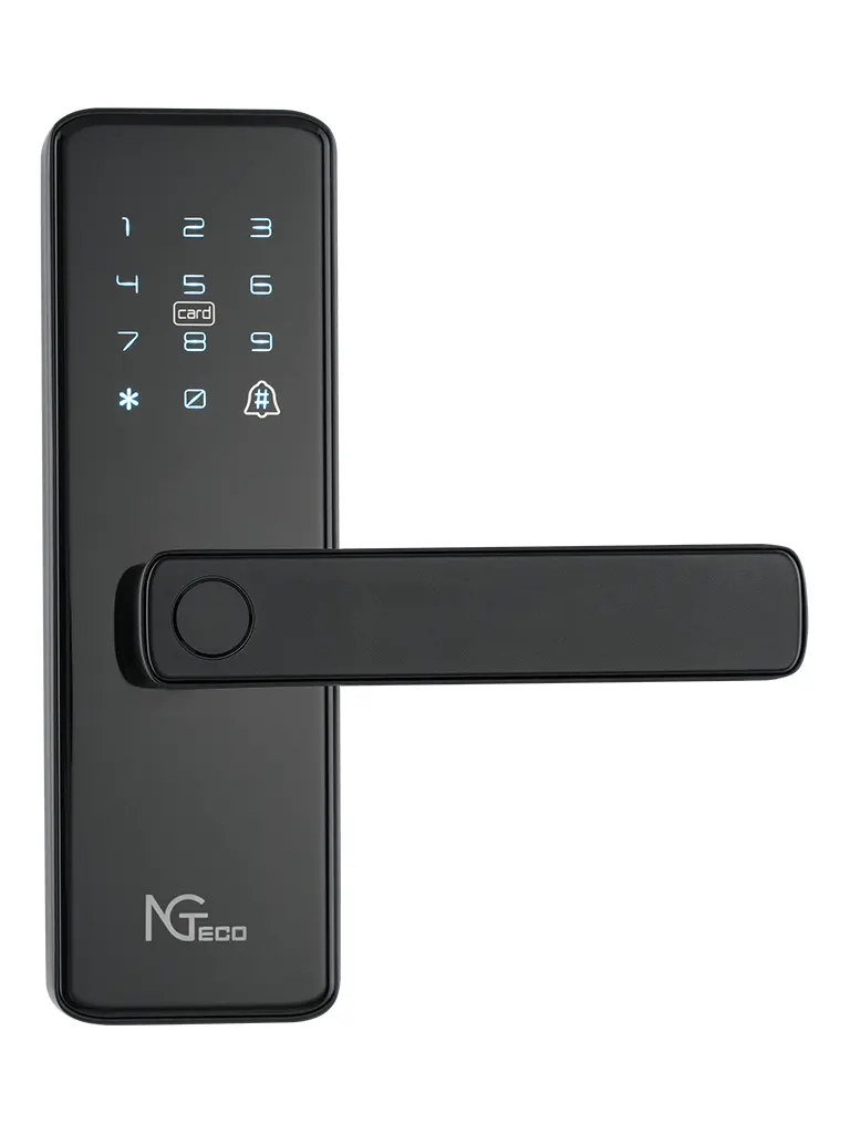 NGTECO SL01A730N Cerradura Inteligente Biométrica con WiFi / 300 usuarios / APP Móvil / Estilo americano / derecha o izquierda / Aperturas remotas