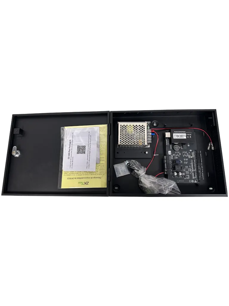 ZKTECO C3100Plus Package B - Panel de control de acceso RFID, 1 puerta, 2 vías, capacidad para 100,000 usuarios y tarjetas, capacidad de código QR, Push SDK