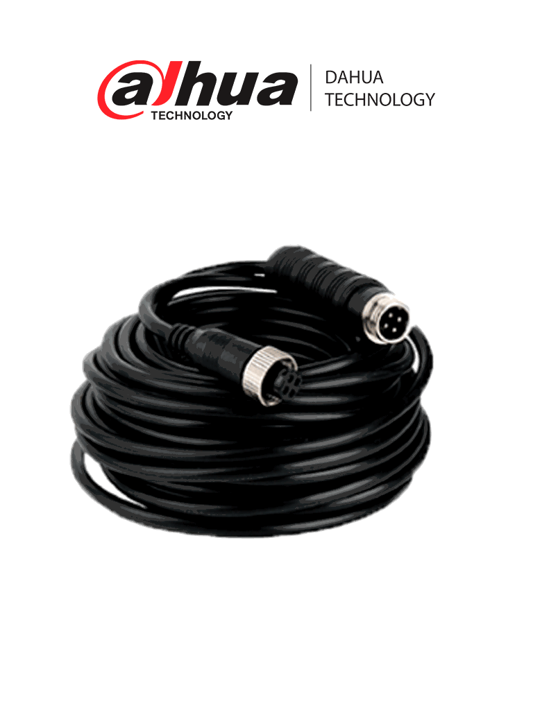 DAHUA MCNU-GXF4-GXM4-3-01 - Cable extensor tipo aviación de 3 Metros/ Para transmisión de video y audio analogico/ Conectores M12 hembra a M12 macho/ 4 Pines/ Especial para DVR Movil/