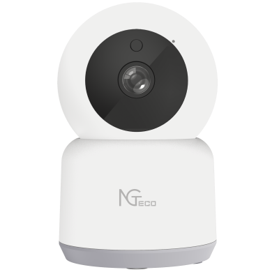 NGTECO NGC2401 - Cámara PT WiFi / 1080p / Lente 3.6mm / Visión panorámica e inclinación / Visión Nocturna / Almacenamiento Local y en la Nube /  Control Remoto / Audio Bi-direccional / Funciona con Alexa