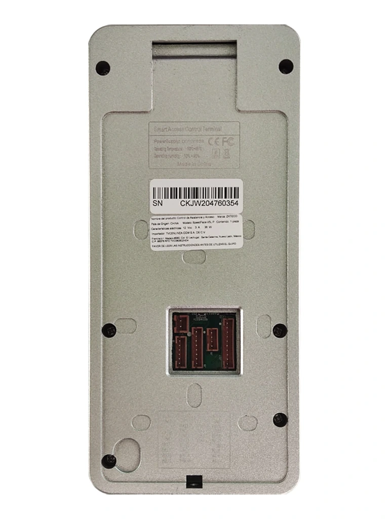 ZKTECO SpeedFaceV5LP - Control de Acceso y Asistencia Visible Light con Autenticación Facial (6000 Rostros), Huella Digital BioID+ (6000), Tarjeta ID 125 KHz (10000), Verificación por Palma (3000), Registro de 200,000 Eventos y Conectividad TCP/IP