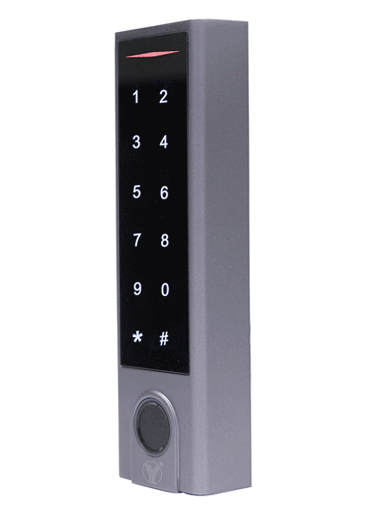 YLI YK1068A - Control de Acceso con Teclado Touch / Huella / Tarjetas ID 125 Khz / Exterior / Entrada Wiegand para Lector Esclavo