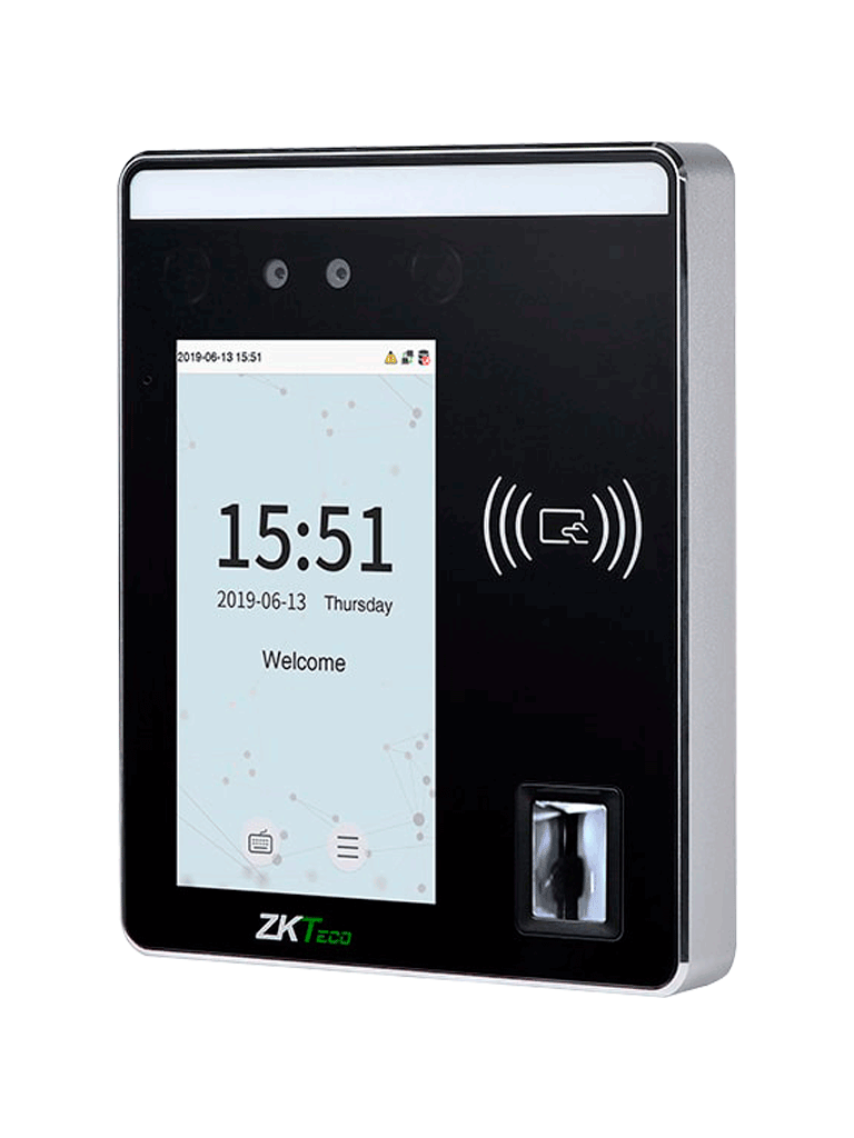 ZKTECO SpeedfaceH5L - Terminal de Control de Acceso y Asistencia/ 6000 Rostros/ 10000 Tarjetas o QR/ 6000 Huellas/ 3000 Palmas/ Pantalla Touch de 5/ Reconocimiento a 2m/ Serie Visible Light/ TCP/IP