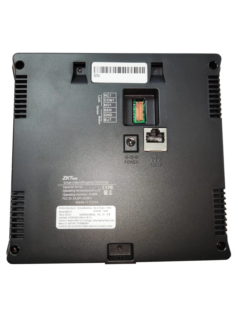 ZKTECO MB10VL - Control de Asistencia y Acceso Básico Visible Light con Autenticación Facial (100 rostros), Huella Digital BioID (500), Registro de 50,000 Eventos, Conexión TCP/IP y SSR (Reporte en Hoja de Cálculo Mediante USB)