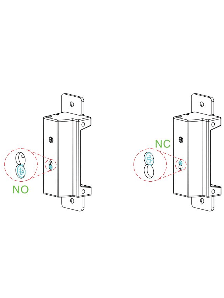 YLI YS138S - Cerradura Eléctrica para Control de Acceso  Señal Ajustable NO/NC  Voltaje Dual 12VDC/24VDC