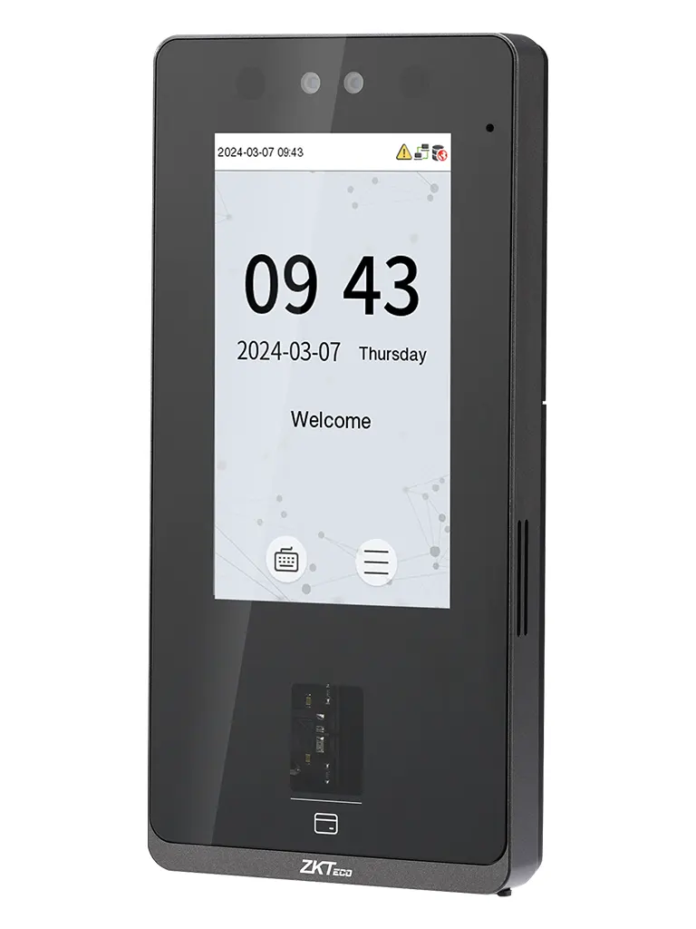 ZKTECO SenseFace 4A - Control de acceso y asistencia para 6,000 rostros / 8,000 huellas / 8,000 tarjetas ID 125kHz / TCP/IP / IP65 / 1 Relevador / Compatible con Software Gratuito ZKBio Zlink
