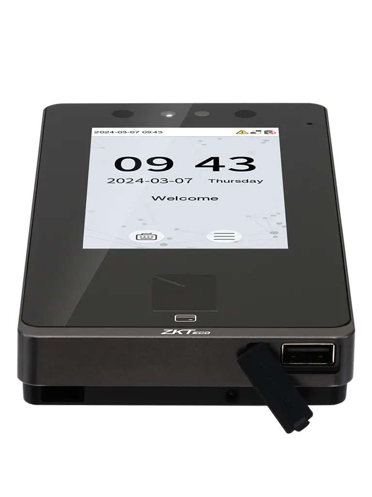 ZKTECO SenseFace 4A - Control de acceso y asistencia para 6,000 rostros / 8,000 huellas / 8,000 tarjetas ID 125kHz / TCP/IP / IP65 / 1 Relevador / Compatible con Software Gratuito ZKBio Zlink