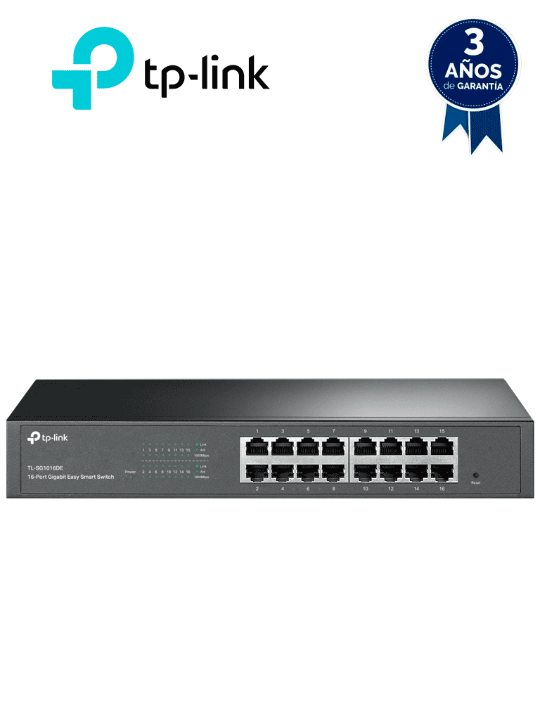 TP-LINK - TL-SG1016DE - Switch Gigabit Easy Smart de 16 puertos — TP-Link · SKU TPL3720036