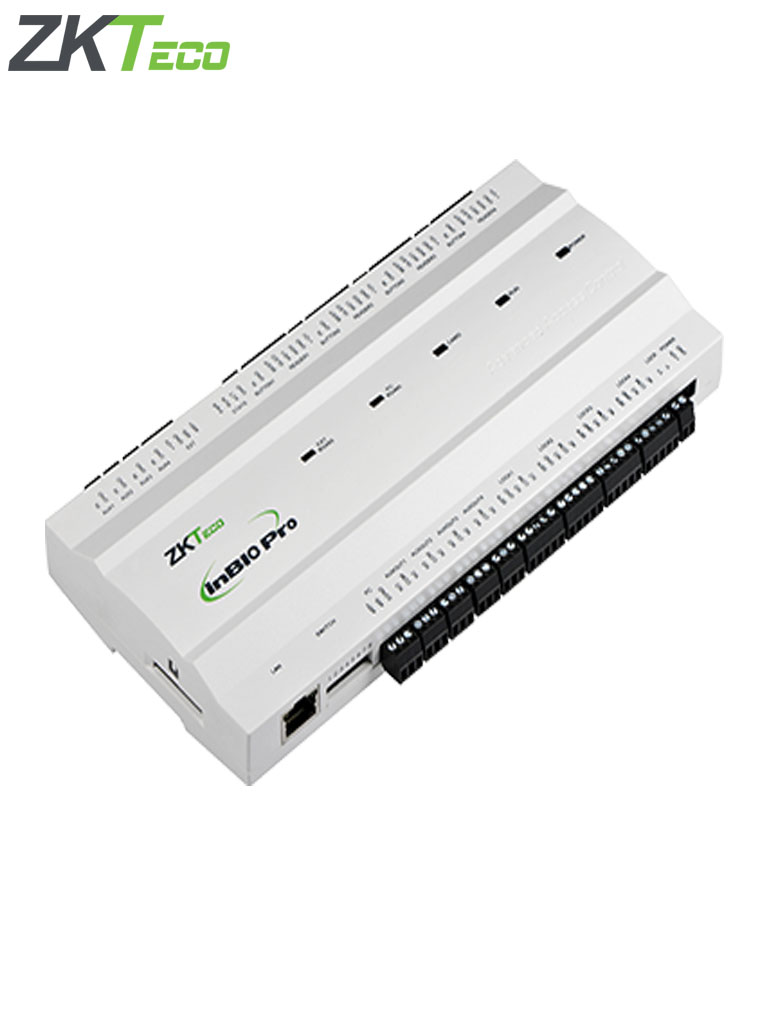 ZKTECO INBIO460PRO - Panel de Control de Acceso Avanzado / 4 Puertas / 20 mil Huellas / Push / Green Label / Requiere Licencia