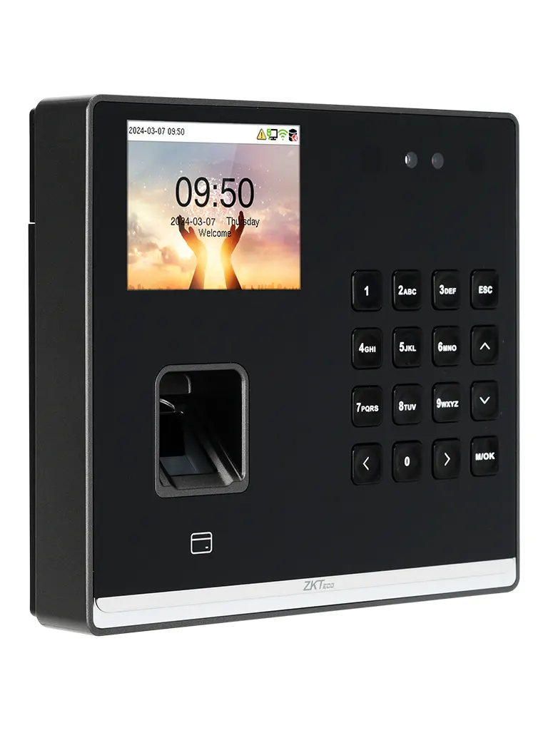 ZKTECO Senseface M2F Pro LR-  Control de Asistencia con Acceso Basico para 500 rostros / 1,000 huellas / 1,000 tarjetas 125 KHz / 150,000 Eventos / Bateria de Respaldo de 4 horas / Compatible con ZKBio Zlink