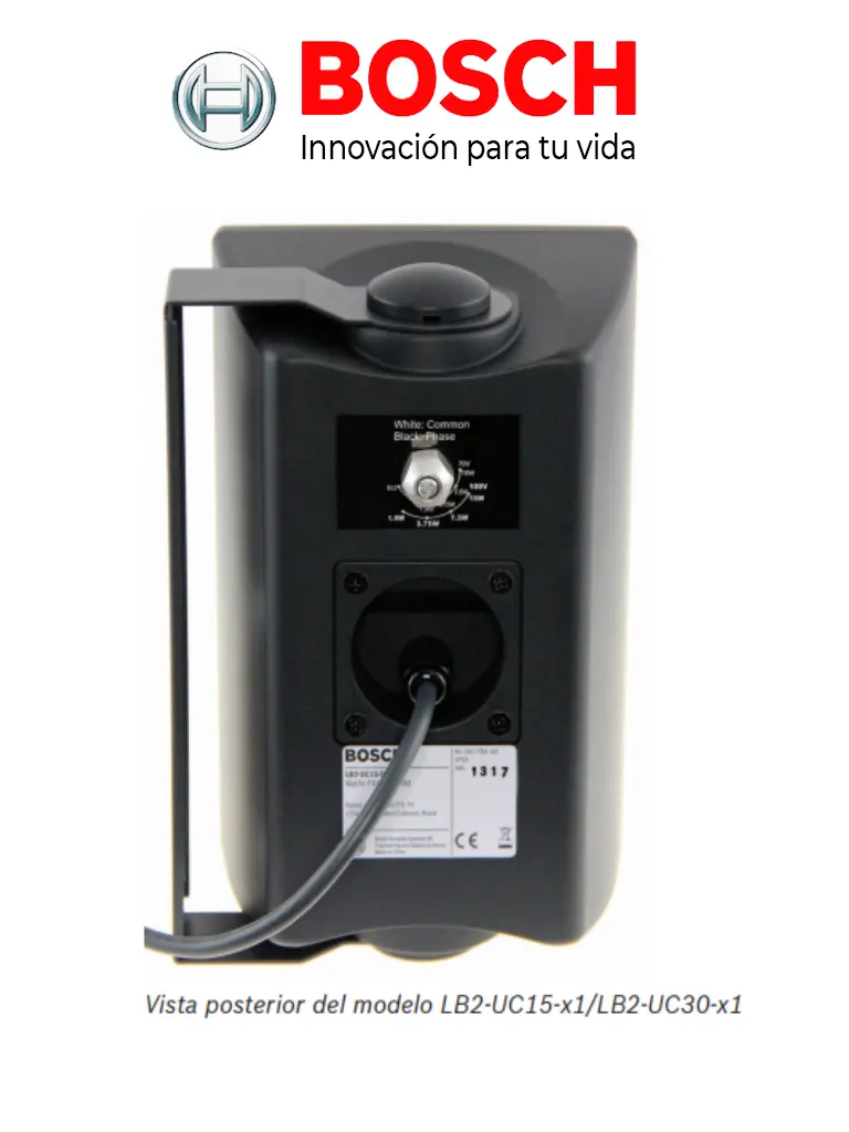 BOSCH M_KITU604UC15B - Kit de Audio / Amplificador Mixer 60W / 4 Bocinas 15W Negras