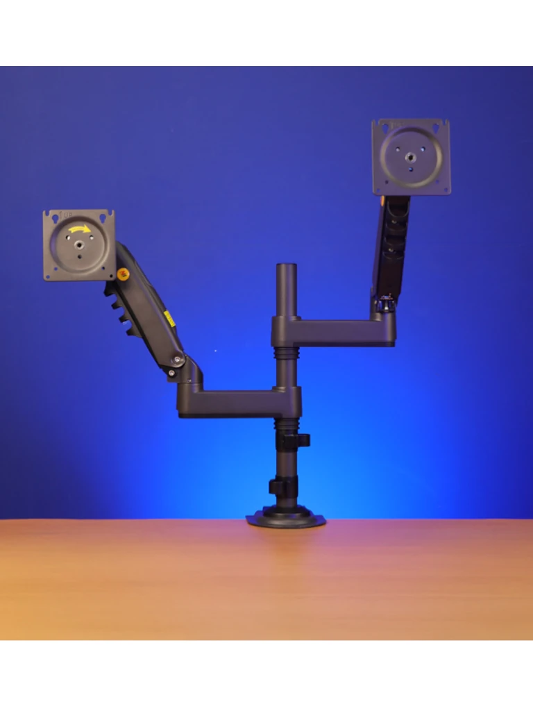 TCE H180  - Soporte de Escritorio Articulado para 2 monitores de 13 a 27" , Carga Máxima 9kg por brazo , VESA 75x75mm / 100x100mm , Ajuste de Inclinación y Rotación