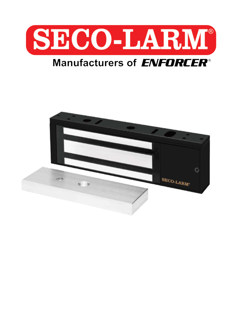 E941SB1K2PQ - Cerradura Electromagnética De 1200 Lb / Sensor De Adherencia / Voltaje Dual 12/24 VDC / Homologada UL — SECO-LARM · SKU SEC0850004