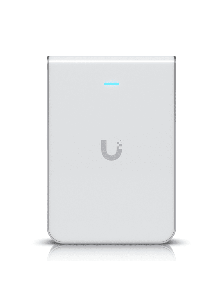 UBIQUITI U6-IW - Punto de Acceso para pared WiFi 6/ Frecuencia de operación 2.4GHz y 5GHz/ Capacidad de transmisión de hasta 5.3Gbps/ 4 Puertos secundarios RJ-45