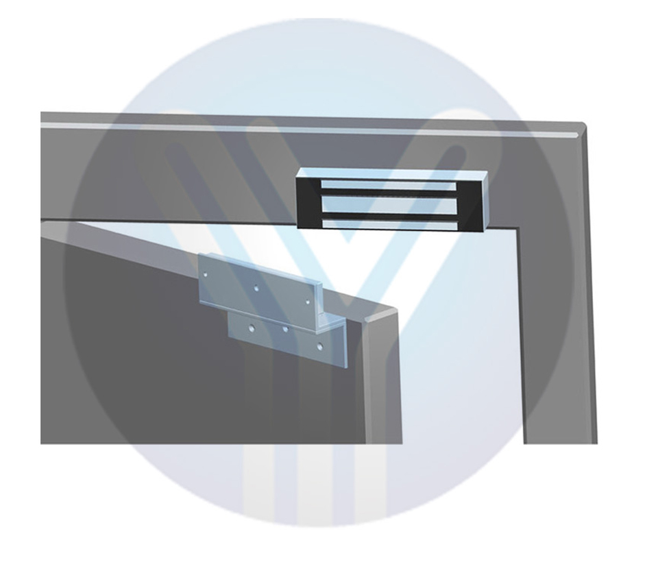 YLI YM500NW - Cerradura Magnética para exterior IP68 / Fuerza de Sujeción 500Kg /1200Lb / Voltaje Dual 12v / 24VDC / Compatible con Soporte MBK500NZLW / Puertas de madera, vidrio, metálica