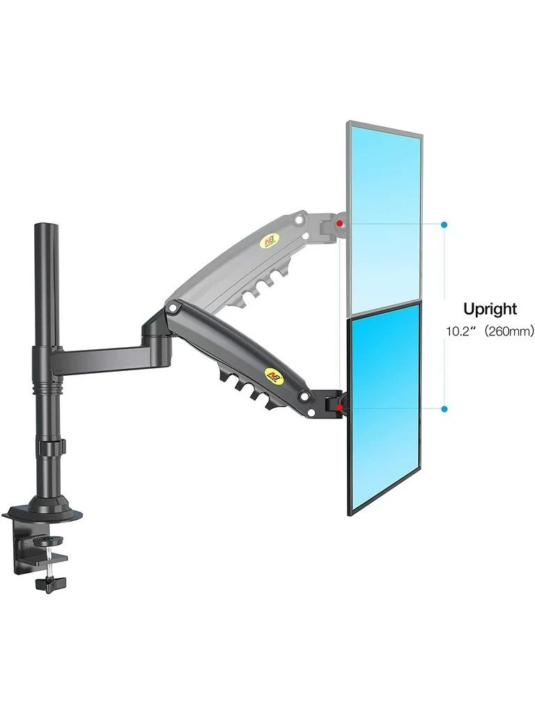TCE H100 - Soporte de Escritorio para Pantallas de 22 a 35" , Carga Máxima 9 Kg , VESA 75x75mm / 100x100mm , Ajuste Inclinación y Rotación