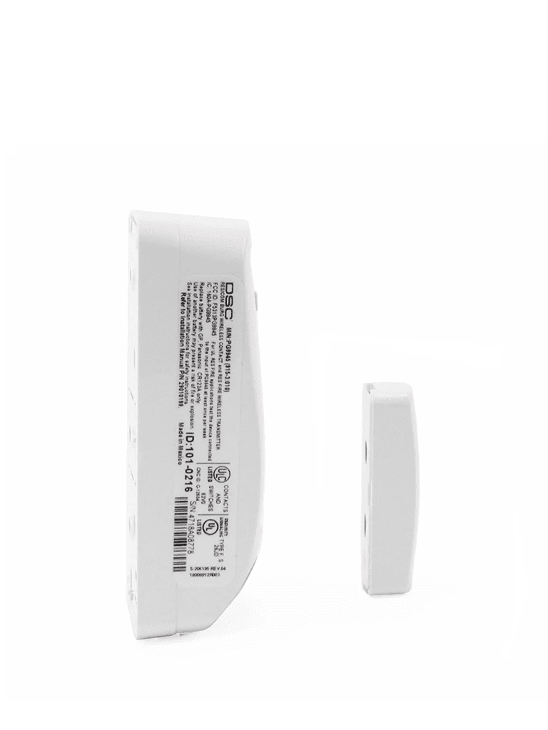 DSC PG9309 - (Versión mejorada del PG9945 ) Contacto Magnético Inalámbrico de Puerta/Ventana PowerG c/entrada Auxiliar compatible con NEO, PRO, Qolsys e IoTega
