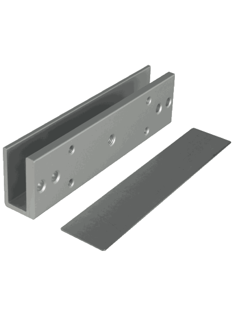 ZKTECO LMB120SU - Paquete de contrachapa magnética de 120 Kg incluye soporte de fijación en U para instalación en puertas de vidrio o cristal templado