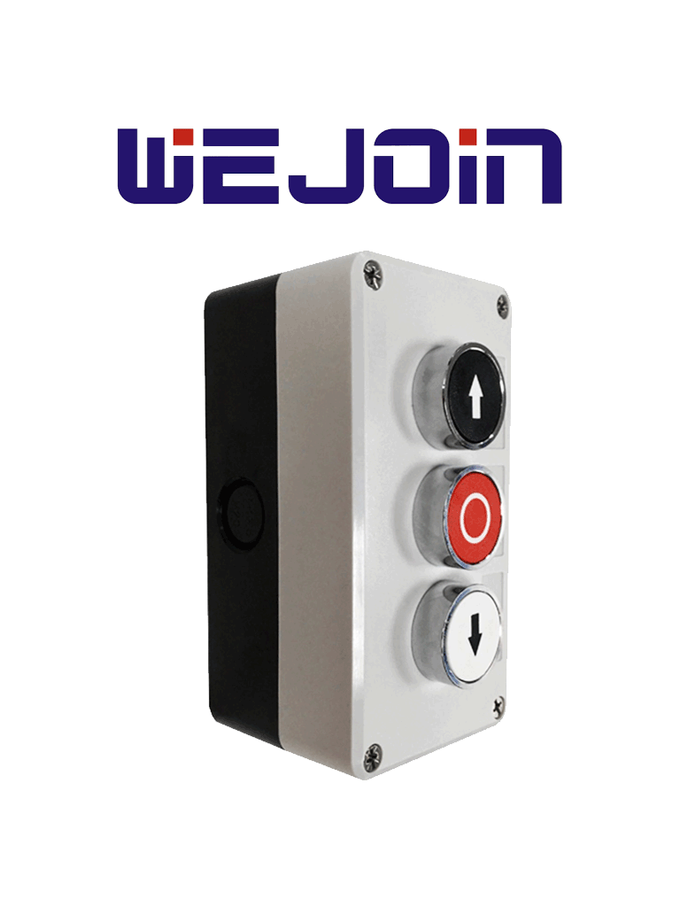 Wejoin BRM Botonera Triple de uso rudo para acceso vehicular Apertura / Cierre / Detener — WEJOIN · SKU WJN0990038