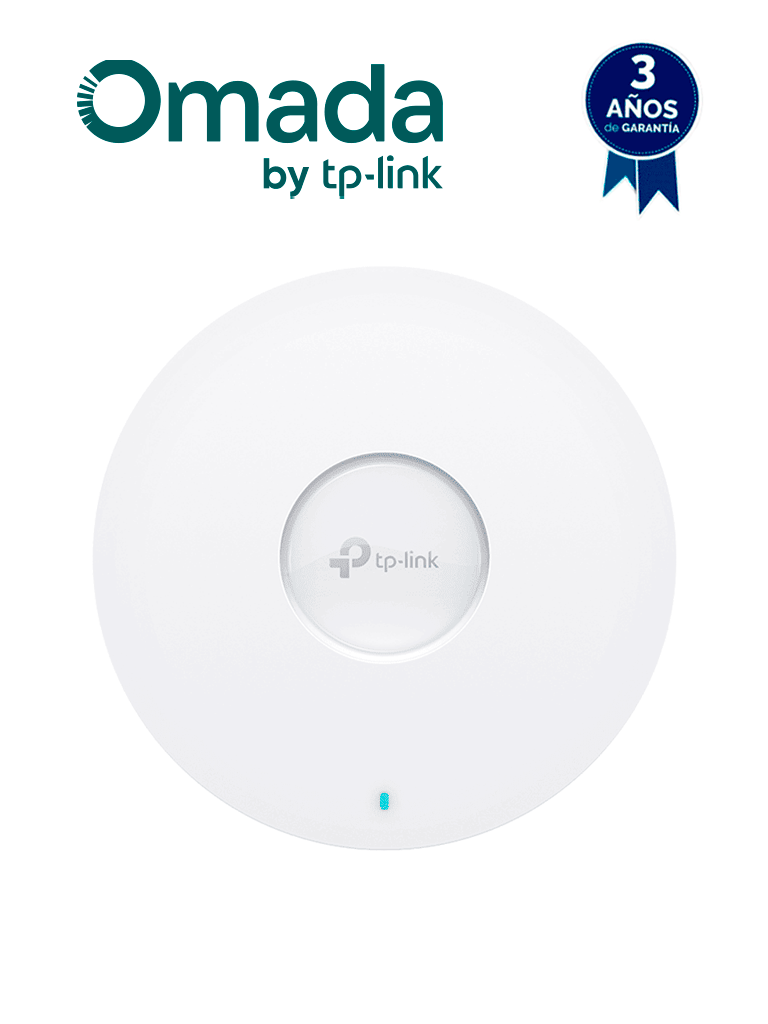 TP-LINK EAP620 HD - Punto de Acceso Omada Wi-Fi 6 AX1800 MU-MIMO 2x2 con Omada Mesh de alta densidad de usuarios, configuración por controlador o stand-alone para montaje en techo-pared y alimentación PoE+. — TP-Link · SKU TPL4220029