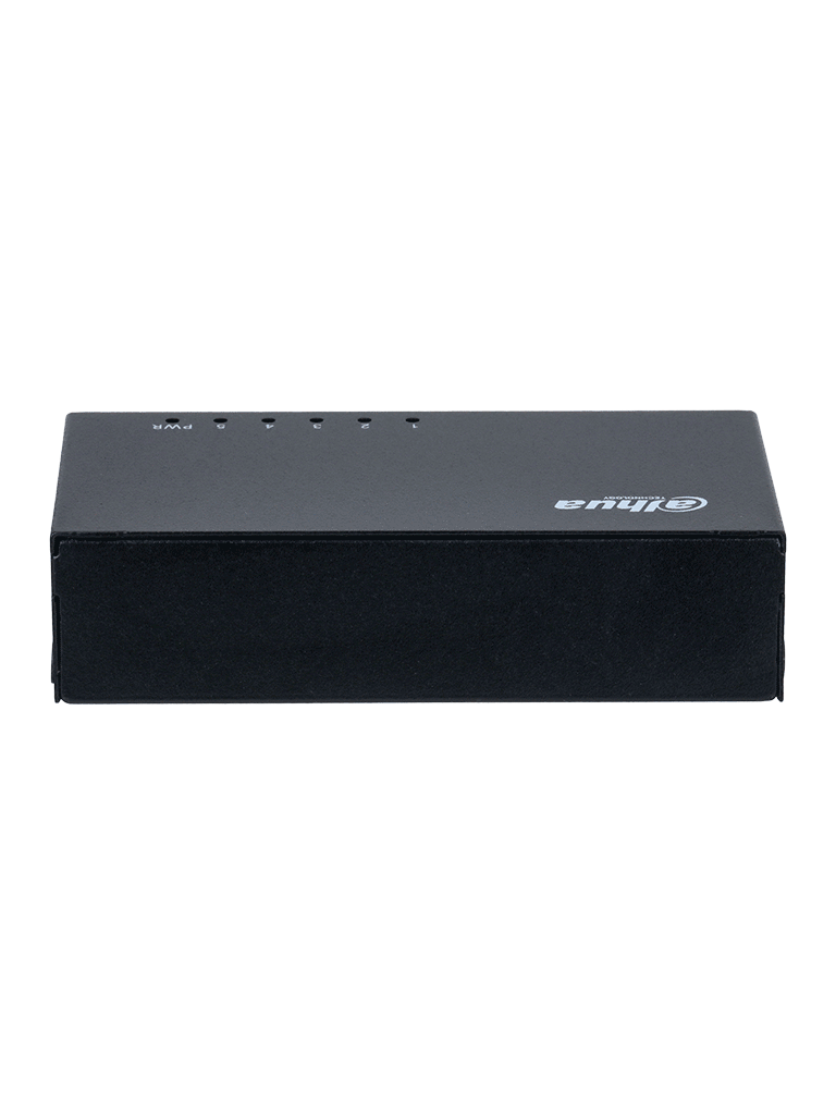 DAHUA PFS3005-5GT - Switch Gigabit de 5 Puertos No Administrable/ Capa 2/ 10/100/1000 Base-T/ Carcasa Metalica/ Switching 10G/ Tasa de Reenvio de Paquetes 7.44 Mbps/ Memoria Bufer de Paquetes 1Mb/ Con Proteccion de Descargas/