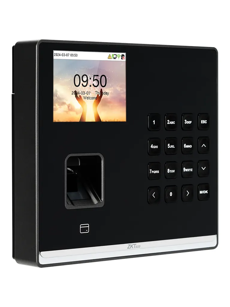 ZKTECO M2LR -  Control de asistencia para 3,000 huellas / 3,000 tarjetas de proximidad de 125kHz / 150,000 eventos / TCP/IP y Wi-Fi