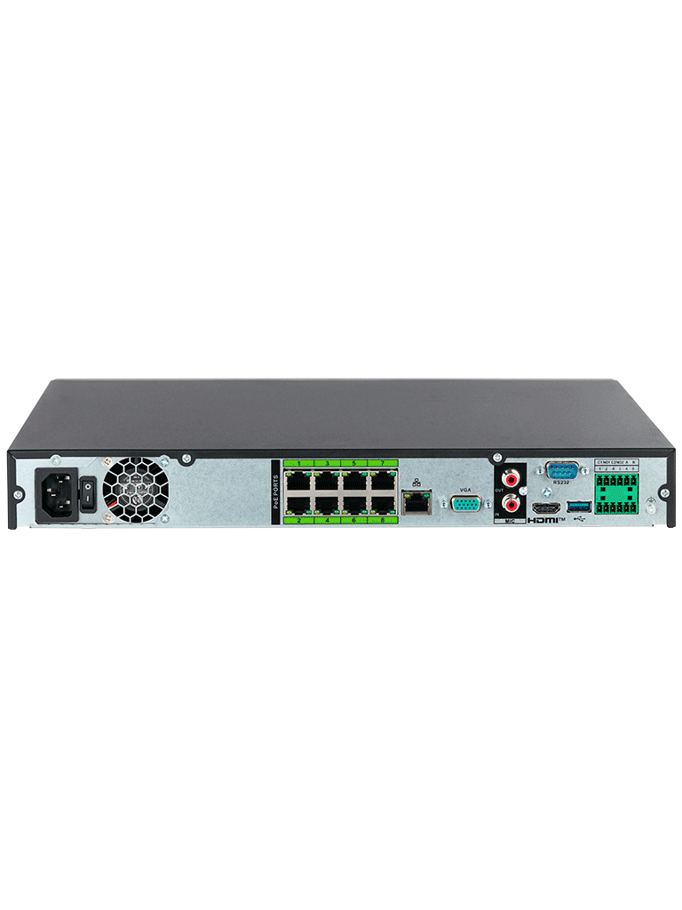 DAHUA DHI-NVR5216-8P-EI2- NVR IP 8k/ Acupick/ WizSense/ 16 canales 1U con 8 PoE, 2 HDD, H.265+/H.265, 448 Mbps, reconocimiento y detección facial, protección perimetral/ SMD Plus/ IA por cámara/ ANPR/ mapa de calor/8K HDMI output/