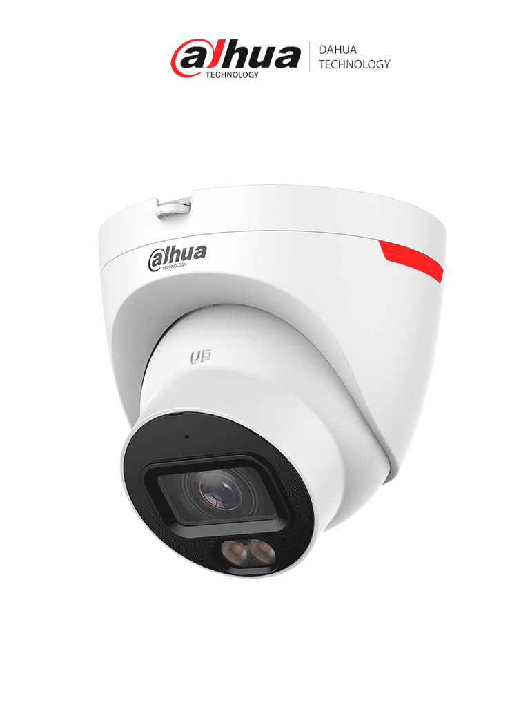 DAHUA DH-IPC-HDW2249TP-S-LED-0280B-PRO- Cámara IP Domo de 2MP / WizColor /WizSense/ IA/ SMD/ Plus/ Protección perimetral/ Lente de 2.8 mm/ Micrófono integrado/ WDR 120 dB/ Ranura MicroSD/ PoE/ IP67/ — Dahua Technology · SKU DHT0040157