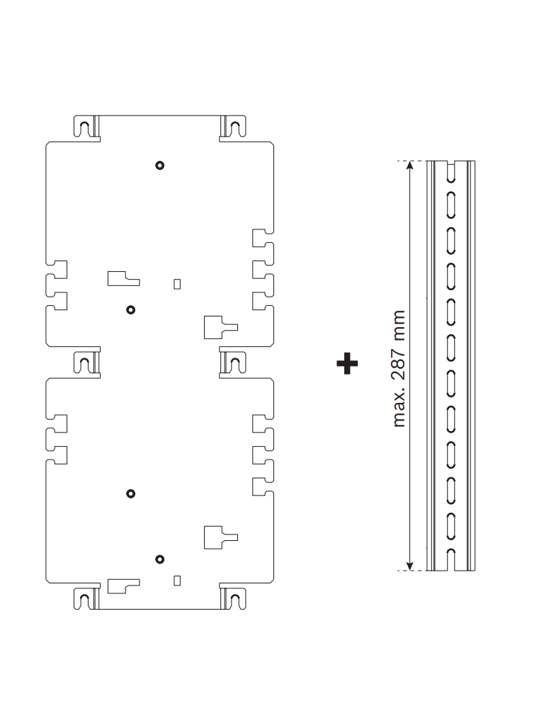 BOSCH F_HMP0003A - Placa para Bastidor de Montaje / Acero / 282 x 130 x 7.50 mm